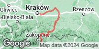 Track GPS Zakopane -> Kraków